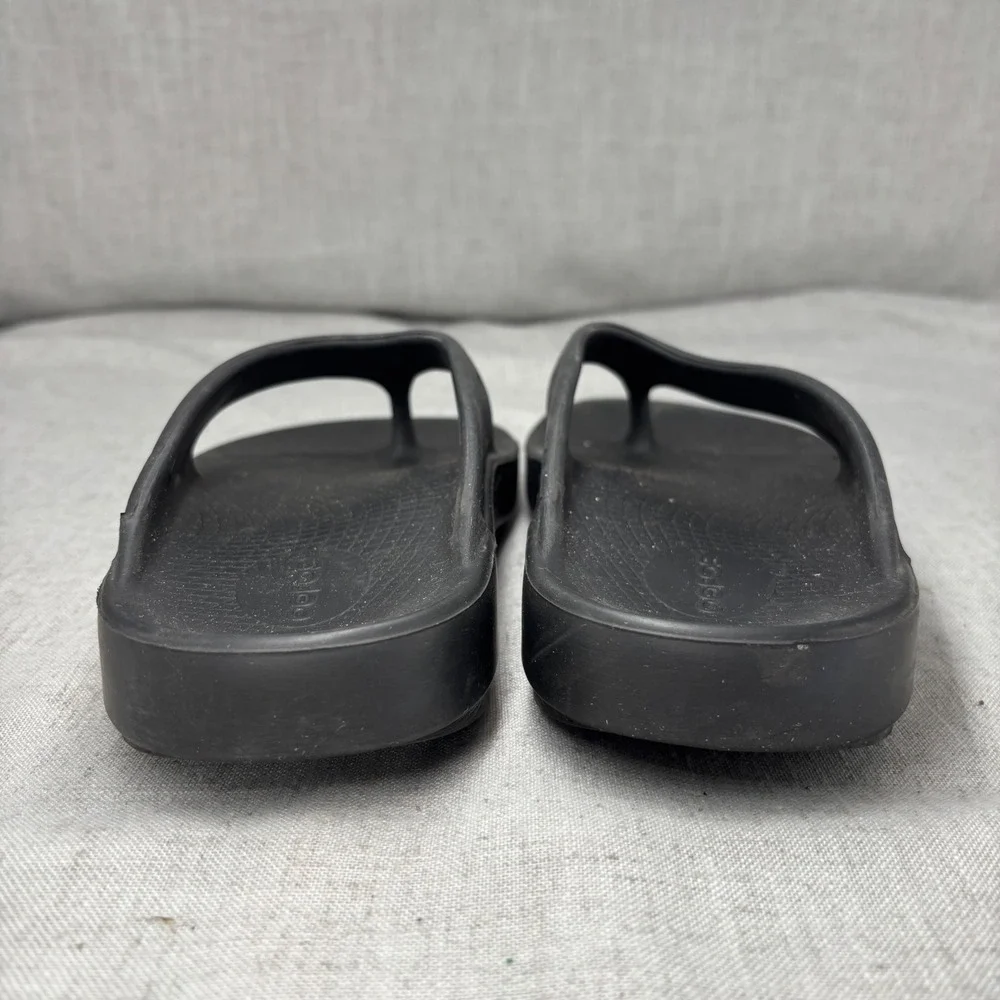 OOFOS OOriginal Recovery Sandals Black Mens 8 Womens 10 Thong Flip Flops EU 41